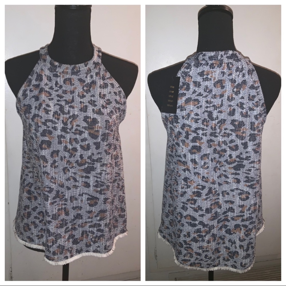 W5 Sleeveless Animal Print Top size Small